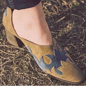 Free People Alamo Western Heeled Booties 39 9